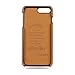iPhone 8 Plus Wallet Phone Case | Ultra-Slim Leather Credit Card Holder | Store Bank, Debit, Personal ID | Leather iPhone Case (Khaki)