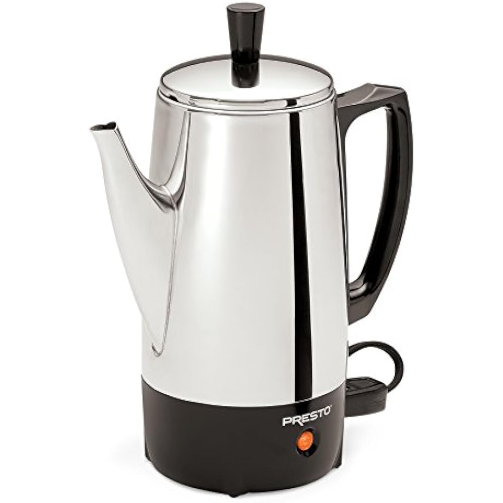 02822 6Cup StainlessSteel Coffee Percolator Electric Percolators