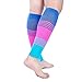 Doc Miller Compression Calf Sleeve for Men & Women, Medical Grade, 20-30mmHg Graduated Support for Running, Calf Tear, Shin Splints, Knee High, Calf Sleeves, Stripes Design, Medium Size,1 Pair
