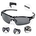 Duduma Polarized Casual Sports Sunglasses for Baseball Cycling Fishing Golf Tr46 Unbreakable Multicolor Frame (Black Frame with Black Lens(Grey Nose pad))
