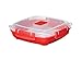 Sistema Microwave Cookware Plate, Small, 14.8 Ounce/ 1.85 Cup, Red