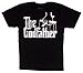 American Classics Men's Godfather Distressed Logo T-Shirt,Vintage Black,Large