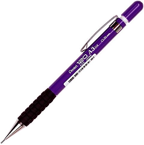 Pentel 120 A3dx A315-0.5mm Automatic Mechanical Pencil for Drafting Rubber Grip (Purple)