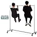 Auledio Heavy Duty Clothing Rack, Industrial Grade Z-Base Garment Rack on Wheels with Brakes, Commercial Rolling Hanging Clothes Rack, 400LBS Load with 63