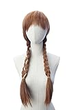 Brown Double Braided Wig Cosplay Party Princess Inspired Wig