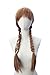 Brown Double Braided Wig Cosplay Party Princess Inspired Wig