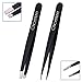OscenLife Slant Tweezers Set - Professional Stainless Steel of Eyebrow Plucking for Splinters,Debris,Ingrown Hair Remover