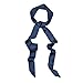 IvyFlair Long Skinny Tie Neck Scarf Choker, Dark Blue