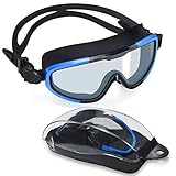 Letsfit Swim Goggles, No Leaking Anti-Fog Indoor Outdoor Swimming Goggles with UV Protection Mirrored Clear Lenses for Adult Women Men Youth