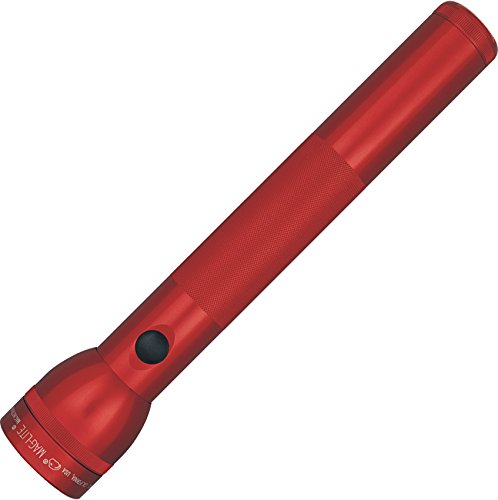 Maglite Heavy-Duty Incandescent 3-Cell D Flashlight in Display Box, Red