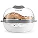Gourmia GEC175 Electric Egg Cooker - Soft, Medium or Hard Boil - Poacher & Steamer Trays - 6 Egg Capacity - Steaming Shelf for Bread and Vegetables - Automatic Shut Off - 400W - Free Recipe Book,Silver,Single Layer