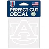 WinCraft NCAA Auburn University Tigers Logo 4" x 4" inch Outdoor White Decal