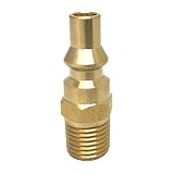 KIBOW Propane Quick Connect Fitting-Full Flow Male Plug with 1/4 Inch Male NPT Thread