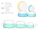 BlueSunshine Silicone Cosmetic Containers Cream Jar with Sealed Lids, 3 Pieces - Food Grade Silicone - BPA Free - Great for Travel, Home and Outdoor (20ml Cream Jars)