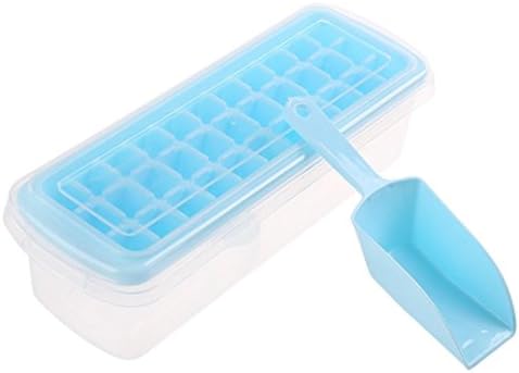 Alluing 33 Cavity Ice Cube Tray Box With Lid Cover Drink Jelly Freezer Mold Mould Maker