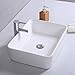 Giantex Bathroom Rectangle Ceramic Vessel Sink Vanity Pop Up Drain Modern Art Basin