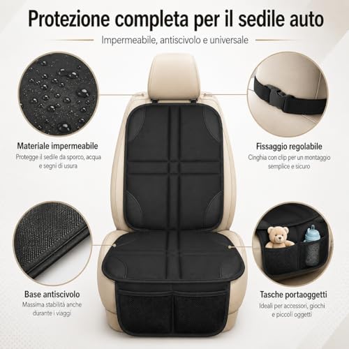 Generico Car Seat Protector, Universal Protective Car Seat Cover, Anti-Scratch and Dirt Resistant Seat Protector for Children, Pets and Daily Use