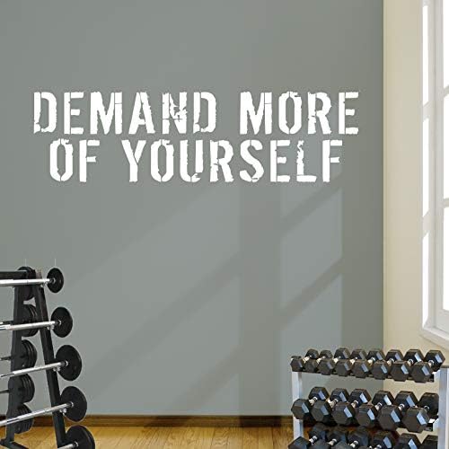 DesignDivil Demand More of Yourself Gym Wall Decal Motivational Quote. 5 colour options