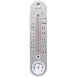 LittleGood Thermometer Indoor with Humidity - 9.8 Inch Wall Vertical Thermometer / Hygrometer, Temperature Monitor for Home, Household Thermometer for Room Temp