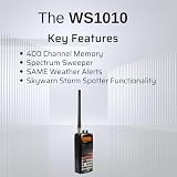 Whistler WS1010 Analogue Handheld Scanner Radio Black 200 Channels Marine Air view 3