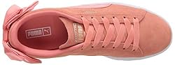 PUMA Unisex Suede Bow Jr Sneaker, Shell Pink, 4.5 M