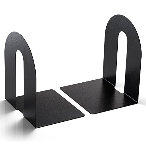 Officemate Bookends, Heavy Weighted 10inch Steel, Black (93182