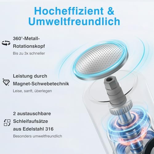 Hornhautentferner Elektrisch, Mini IPX6 Wasserdicht Hornhautentferner, PediküRe Set FußPflege Elektrischer Hornhaut Entfernen Fuß FüR Tote Harte Rissige Haut Mit Zwei ErsatzköPfen (Weiß)