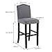 DAGONHIL 29 Inch Bar Stools Set of 2 Modern Upholstered Chairs in Solid Wood Frame for Kitchen Islands Nail Head Trim, Gray