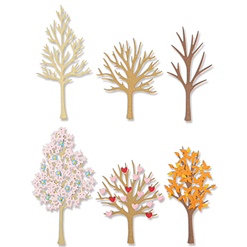 Set di fustelle Sizzix Thinlits 7PK Seasonal Trees di Jennifer Ogborn | 666025 | Capitolo 4 2022