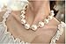 P.phoebus Vintage Yellow Gold White Pearl Choker Statement Bib Swarovski Crystal Rhinestone Charms Pendant Necklace For Women Girls