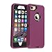 Co-Goldguard Case for iPhone 7 Heavy Duty iPhone 8 Cover Durable 3 in 1 Built-in Screen Protector Hard Cover Dust-Proof Shockproof Drop-Proof Shell(Purple/Black)