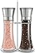 Willow & Everett Stainless Steel Salt and Pepper Grinder Set -Tall Shaker, Adjustable Coarseness, Refillable -Sea Salt, Black Peppercorn Mill primary