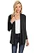 Womens Open Drape Cardigan Reg and Plus Size Cardigan Sweater Long Sleeves - USA,Black,XXX-Large