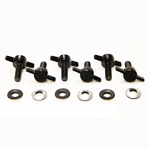 Xprite Jeep Wrangler JK JKU 6 Tee Knobs Set Hard Top Quick Removal Change Kit For 2007 - 2017 Sport Sahara Rubicon Freedom ( Replace Torx Bolts )