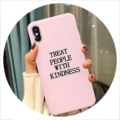 Harry Styles Treat People with Kindness Phone Case for iPhone Xs Max X Xr 7 8 6 6S Plus Candy Color Soft Silicone Cover Bag,Style 1,for iPhone 7 Plus