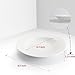 Sweese 1202 Porcelain Rim Soup Bowls - 8 inches for Pasta, Salad and Soup, Plaid Pattern - Set of 4, White