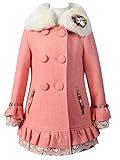 Vikoros Girls Winter Faux Wool Collar Coats Warm Jacket Long Outerwear Parka Overcoat