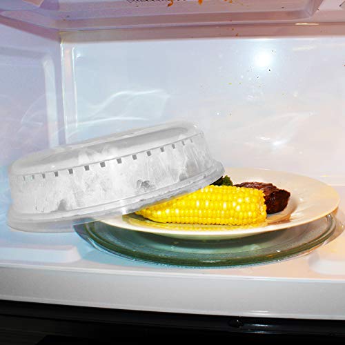 bogo Brands Splatter Guard Microwave Cover 2 Pack - Dome Plate Dish Covers for Food - Keeps Your Microwave Clean and is BPA Free