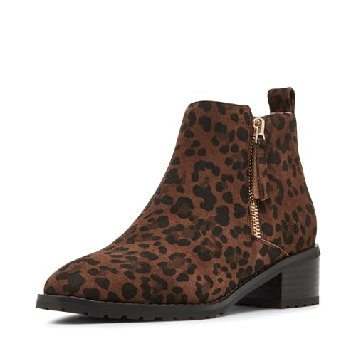 Blondo Women’s Samara Ankle Boot, Leopard Suede, 10