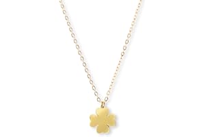 SWELRIES Four Leaf Clover Necklace - 18K Gold Plated Cute Shamrock Necklaces, Unique Dainty Heart Jewelry, Lucky Charm Pendant For Girls, St Patricks Day Accessories