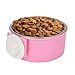Crate Dog Bowl Removable Stainless Steel Water Food Feeder Bowls Cage Coop Cup for Cat Puppy Bird Pets