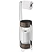 mDesign Free Standing Toilet Paper Roll Holder for Bathroom Storage - Bronze