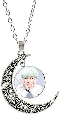 spyman 2019 Gifts Fashion Popular BTS BT21 Bangtan Boys Moon Pendants Necklace Korea Fashion BTS Album Love Yourself Accessories Jewelry Gift BTS54