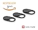 Soomz Webcam Cover, Ultra-Thin for Laptop, PC, MacBook, iPhone, iMac, iPad, Smartphone, Protect Your Privacy & Security, Sliding Cover – Black Metal – Good Grip & Strong Adhesive – Premium Quality