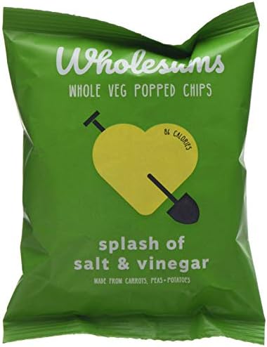Wholesums Splash of Salt & Vinegar popped vegetable chip 22g (Pack of 20)