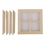 Dollhouse Miniature Wooden 4 Pane Window DIY Accessory
