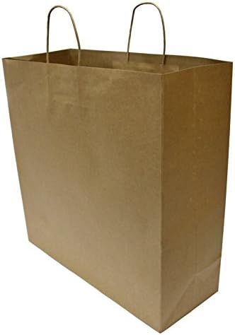 Artpack 02-15-3-024 Brown Paper Carry Bags with Twisted Handles 70pcs ($0.74/count) - 18.1"x6.9"x18.1" (with Base Card)