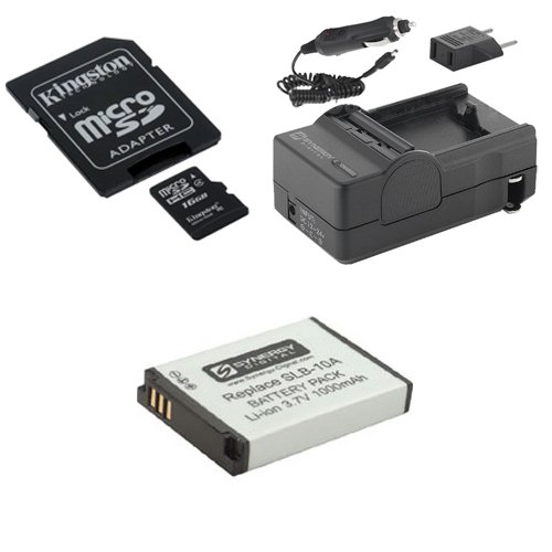 Samsung WB350F Digital Camera Accessory Kit Includes: SDSLB10A Battery, SDM-1501 Charger, SDC4/16GB Memory Card