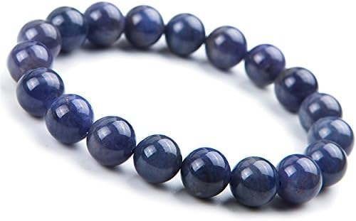 10mm Gemstone Bracelet Elastic Natural Tanzanite Crystal Round Beads