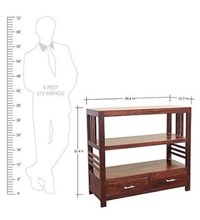 HomeTown Forrest Kitchen Rack (Wood Veneer Finish, Brown)